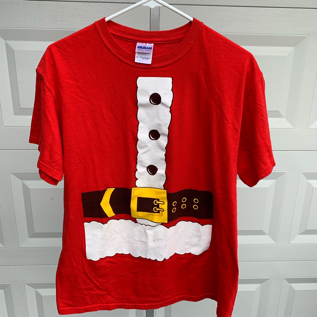 Santa Red Tee Shirt That Looks Like Santa Suit